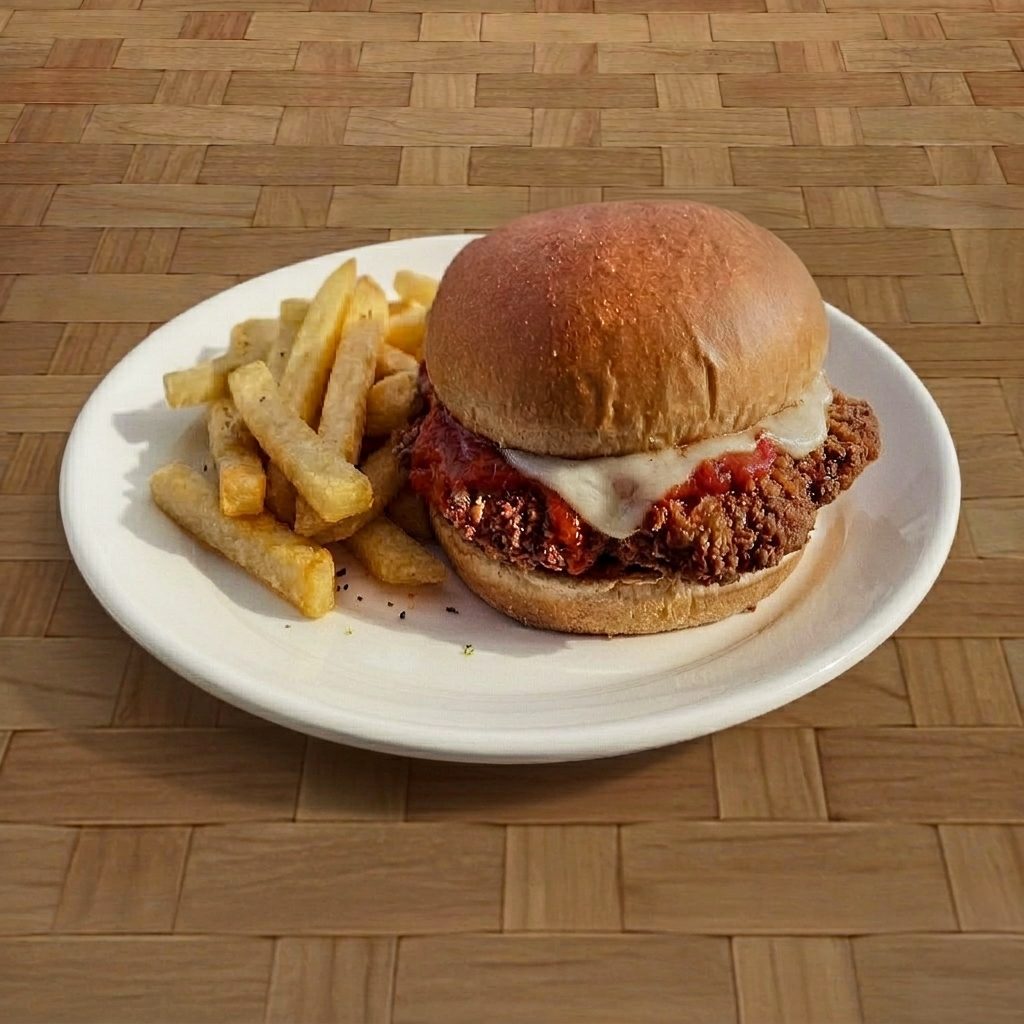 Chicken Parm On Brioche.