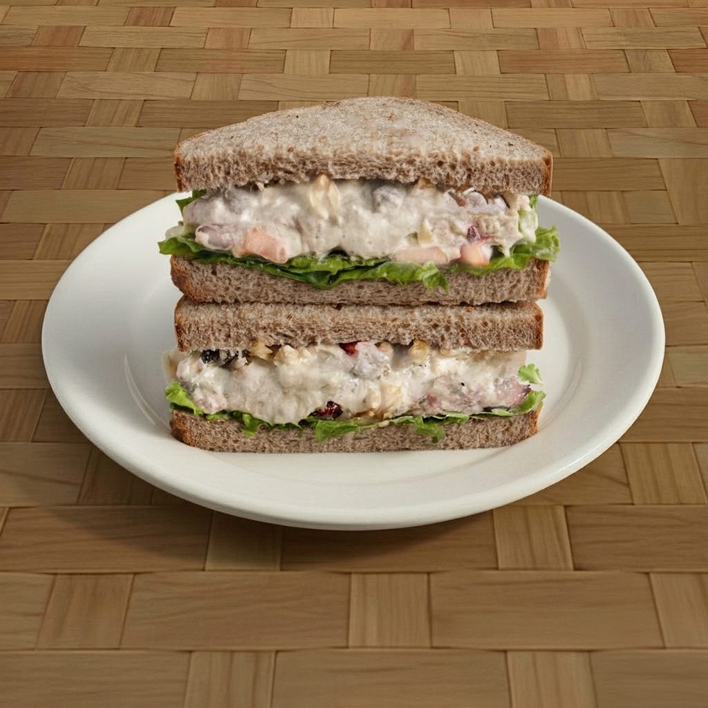 Cranberry Walnut Chicken Salad Sandwich.