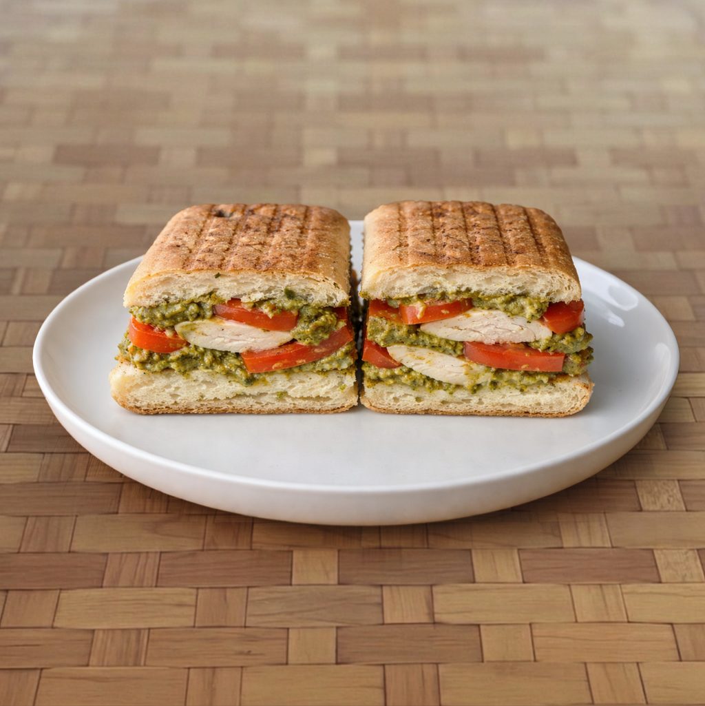 Grilled Chicken Pesto Panini.