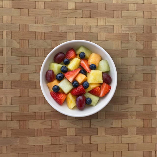 Fresh Seasonal Fruit Salad.
