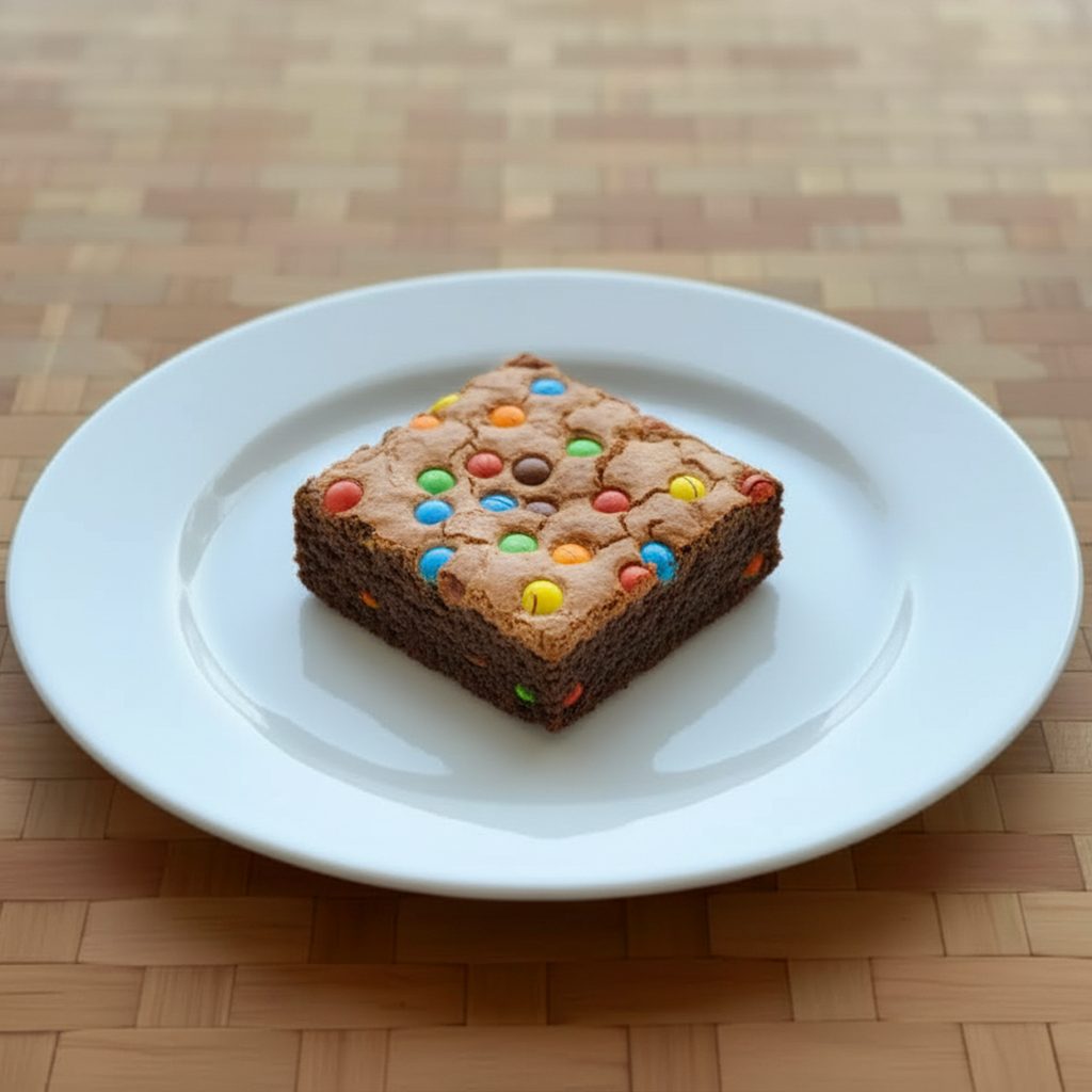 M & M Brownie.