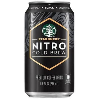 Starbucks Nitro Cold Brew Coffee, Black Unsweetened