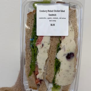 Cranberry Walnut Chicken Salad Sandwich